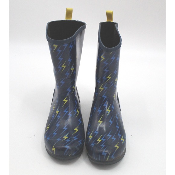 The Original Muck Boot Company Other - Muck Boots‎ Blue and Yellow Lightning Bolt Rubber Boots Youth Size 6